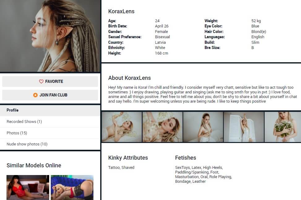 Model Profile On FireCams